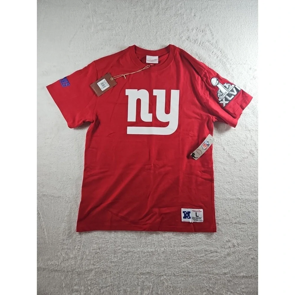 Mitchell & Ness New York Giants Red NFL Team Origins Shirt - Men's Large - Picture 1 of 11